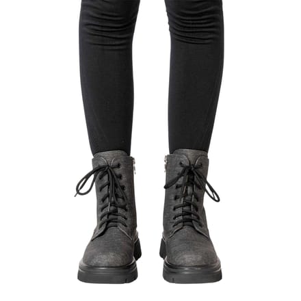 Miso Dames/Dames Bella Lage Blokhak Biker Laarzen (Zwart)