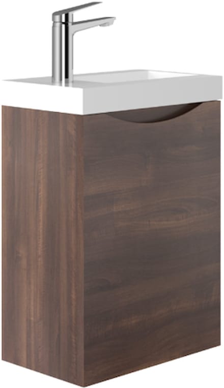 LINEA UNO - Mela 40 - Walnoot - Toiletmeubel - - 301756
