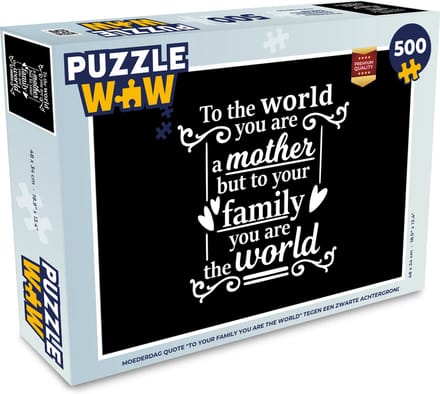 Puzzel Familie - Moederdag - Cadeau - Legpuzzel - Puzzel 500 stukjes