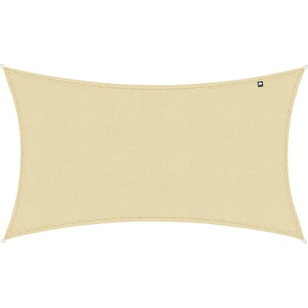 Kopu® Schaduwdoek Rechthoek 280 gram Waterdoorlatend 4x5 m - Creme