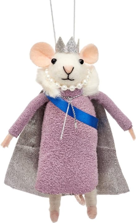 Muis Koningin vilten kersthanger - Sass & Belle