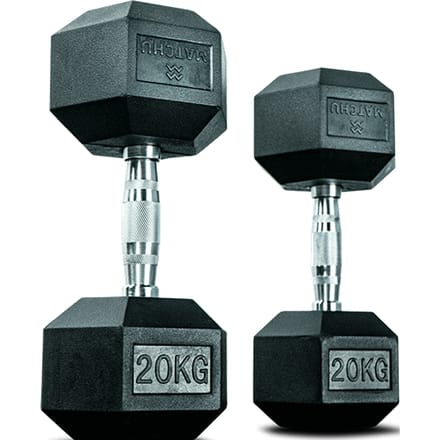 Matchu Sports - Hexa dumbbells - 20KG - Set van 2 - Zwart