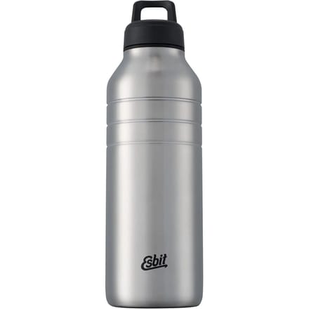 Esbit Majoris Waterfles - 1 Liter - Grijs - RVS Drinkfles - Lusdop