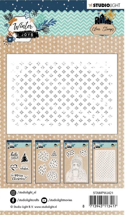 Studio Light -Clear stamp A6 Winter joys nr.421