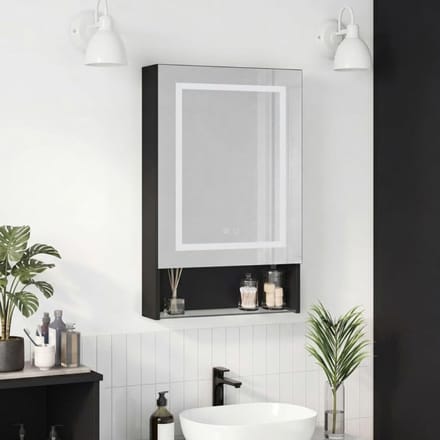 Dressing Kasten - Badkamerkast met Spiegel - Badkamer Kastje - A5+led