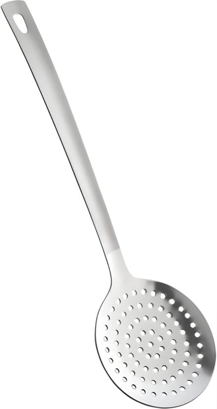 Quvo®Spatel - Zeef - Schuimspaan - Zilver - 10cm x 3cm x 33cm