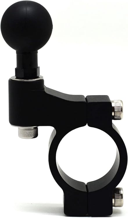 Motorfiets Stuurbevestiging Basis met 1 Inch Bal - Zwart