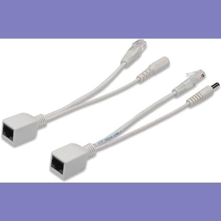 Passive PoE Adapter Kabel - Snelle Ethernet Injector en Splitter - DC 5.5mm Plug & Socket