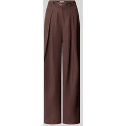Stoffen broek van modalmix met riem