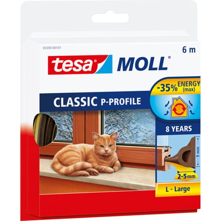 tesa P-PROFILE 05390-00101-00 Afdichtingstape tesamoll Bruin (l x b) 6 m x 9 mm 1 stuk(s)