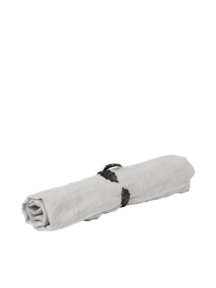 Ferm Living Holly Leaf servetringen (set van 4) - messing zwart