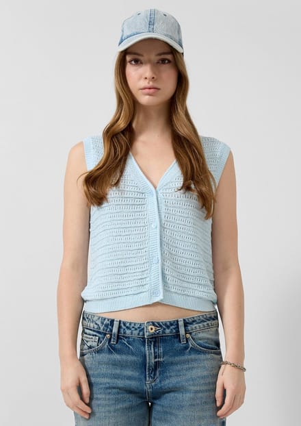 Dames sleeveless cardigan QS