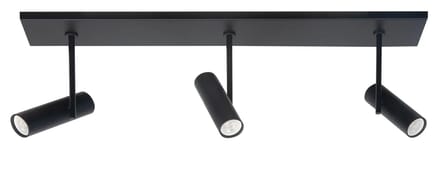 Spot Trend 3 lichts L 65 cm incl mini GU10 zwart