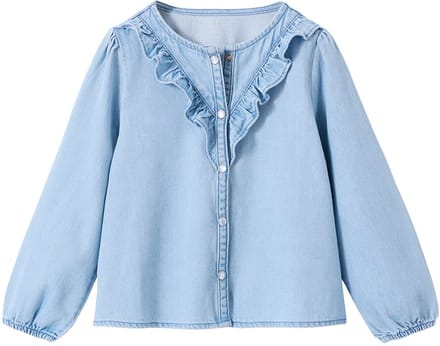 Vertbaudet Denim katoenen meisjesblouse