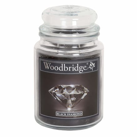 Woodbridge geurkaars - zwarte diamant - geparfumeerd