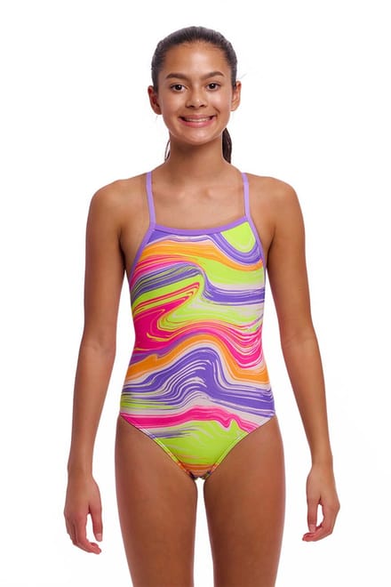 Funkita Tie Me Tight Zwemkleding Roze 10 Years Meisje