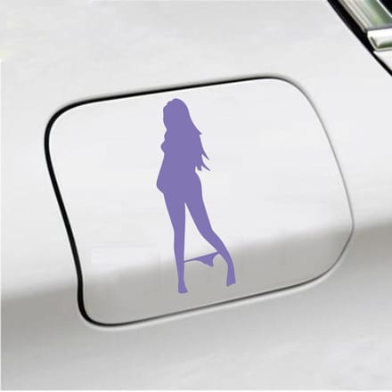 Bumpersticker - Vrouw Zonder Slip - 18 X 6 - Paars