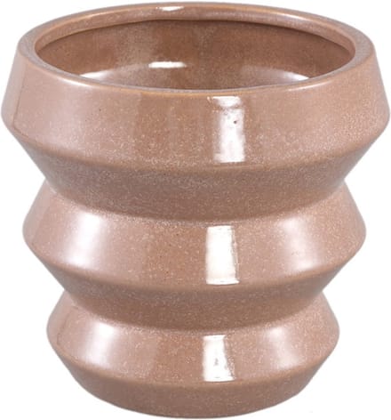 PTMD Tims Bloempot - 15 x 15 x 13 cm - Keramiek - Bruin