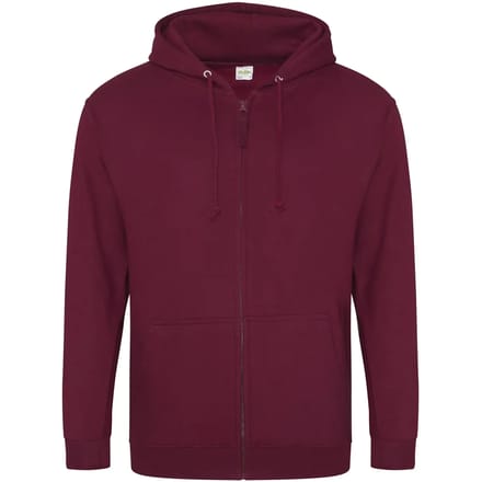 Vegan Hoodie met ritssluiting en capuchon Burgundy - S