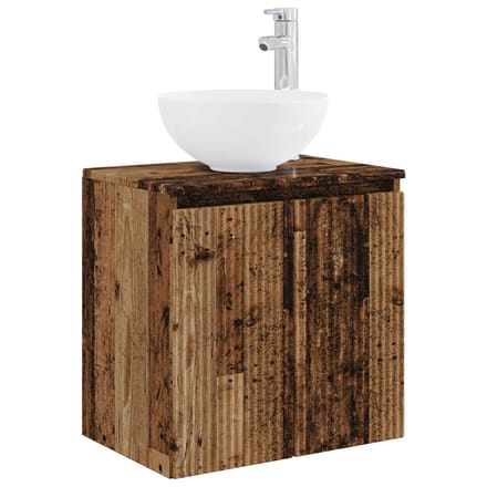 vidaXL - Wandgemonteerde - wastafel - van - een - meubel - Oud - hout