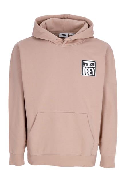 Mannen hoodie Ogen Icon Hood Premium Fleece Warm Taupe