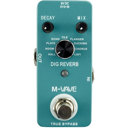 M-VAVE DIG REVERB Digitale Reverb Gitaareffectpedaal 9 Reverb-types Decay & Mix Control True Bypass Type-C blue