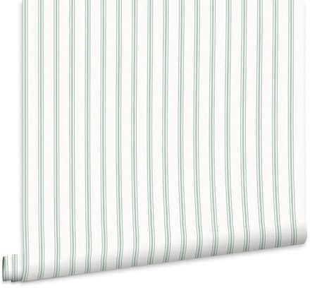 Laura Ashley Farnworth Stripe Behang - Streep - 10mx52cm - Groen