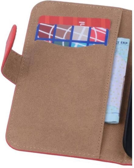 Bookstyle Wallet Case Hoesjes Geschikt voor Sony Xperia E3 D2203 Rood