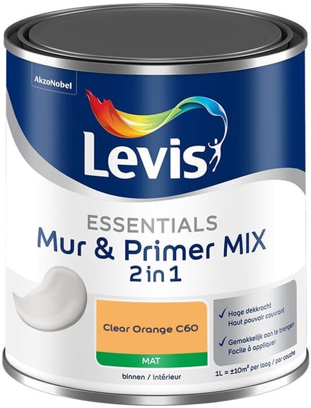 Levis - Essentials Mur & Primer Mix - Clear Orange C60 - Mengverf - 1 L