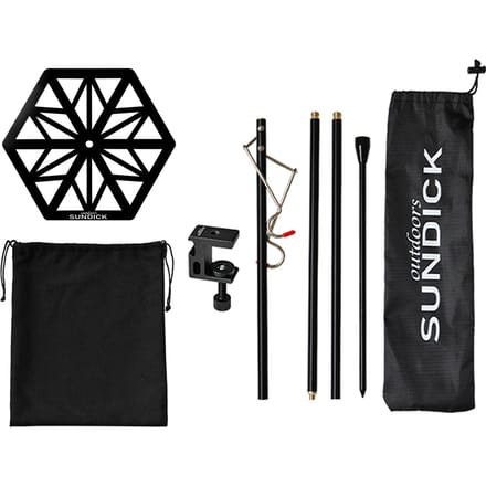 Plateau de poteau lumineux Portable, support de lampe léger en acier inoxydable, support de lampe de Camping Light Pole & Pole Tray bleu