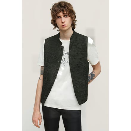John Varvatos Button Front Closure Vest Kelp Maat: 50 | Cardigans Outlet | Heren | Zwart