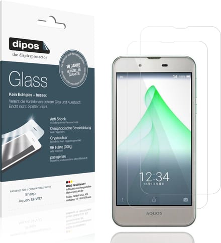 dipos – 2x Pantserfolie geschikt voor Sharp Aquos SHV37 | 9H Screenprotector