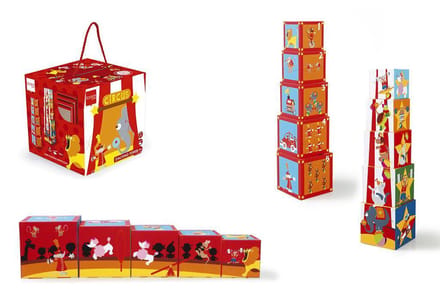 SCRATCH Stapeltoren - Circus - 5 Stuks - Stevig En Duurzaam Karton - 1 Jaar