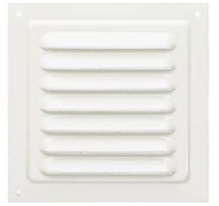 Ventilatierooster 12,5 x 12,5 cm - Wit Metalen Ventilatie