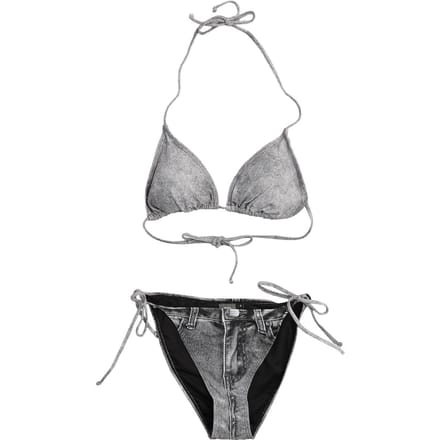 R.E.D. Rock-Engineered Design Grijze bikiniset met een eenvoudig ontwerp - Dames - S