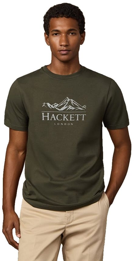 Hackett Heritage Peaks T-shirt Met Korte Mouwen Groen S Man