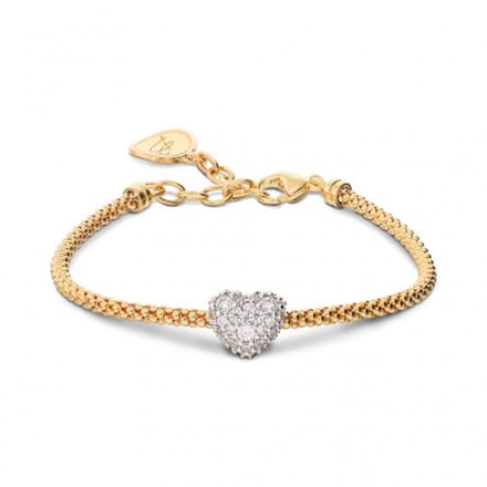 Bronzallure Heart Pave' Bracelet WSBZ02494Y.WR Brons 18