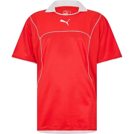 Puma Heren Effen Contrast Bies Atletisch Rugby Shirt (Rood)