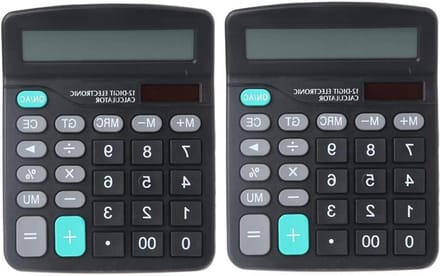 Rekenmachine Set - Desktop Calculator - Basis Berekeningen - Groot Display - 2 Stuks