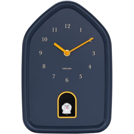 Karlsson wandklok modern doggy donker- Ø29,1cm