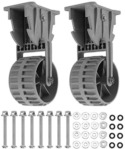Rubber Bootwielen - Opblaasbare Bootwielen - Boot Verplaatsen - Opklapbaar Ontwerp - 320mm Hoogte - Zwart
