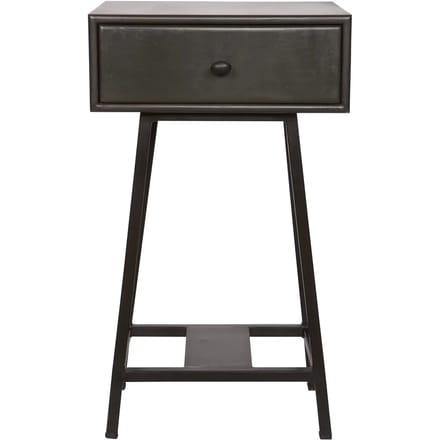 WOOOD Skybox Sidetable - Hout/Metaal - Zwart - 70x45x30