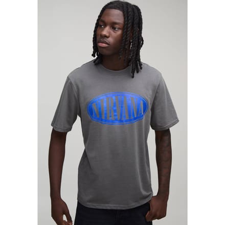 Regular Nirvana Slogan Licentie Print T-shirt | Charcoal | Size Medium