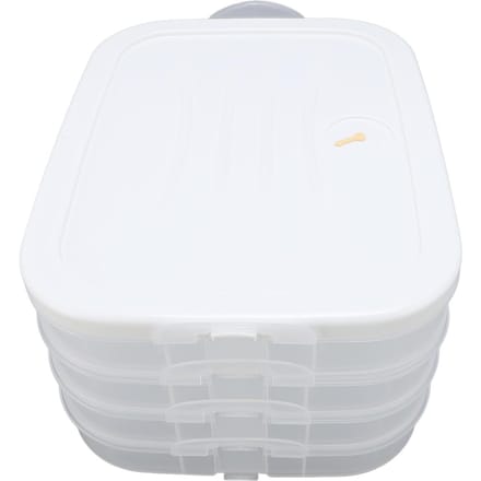 4 Laags Dumpling Opbergdoos met Deksel Dubbele Gesp Afdichting Stapelbare Voedselcontainer voor Keuken white