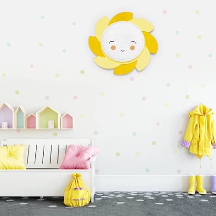Elobra LED wandlamp Sun Starlight Smile, geel