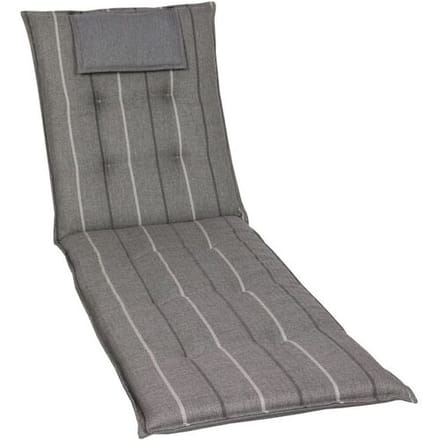 GO-DE TEXTIL Tuinkussen (Stoelkussen voor een ligbed, Grijs)