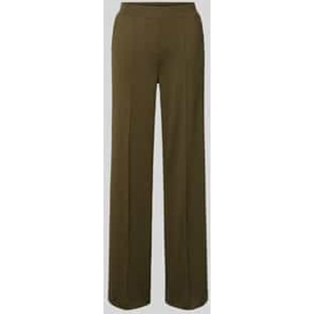 Straight leg stoffen broek met vaste persplooien