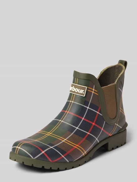 Barbour Wilton Chelsea Welly groene enkellaarsjes