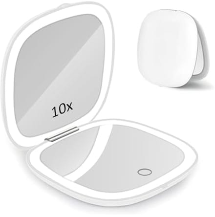 Compacte LED Make-up Spiegel met 1x/10x Vergroting en Touchscreen