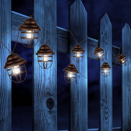 Globo Solar-lichtketting Lina met 8 lantaarns